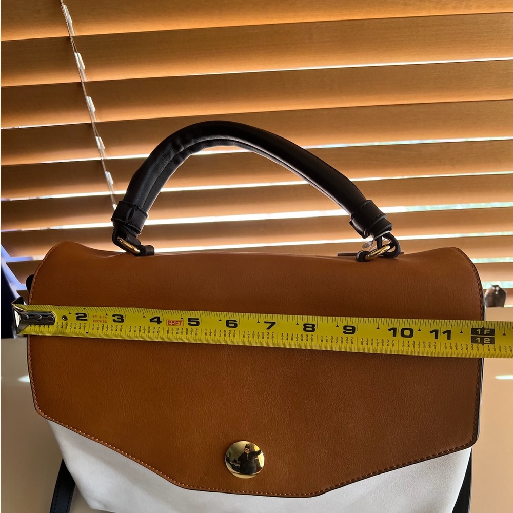 Zara nwt color block purse tan, white,black
